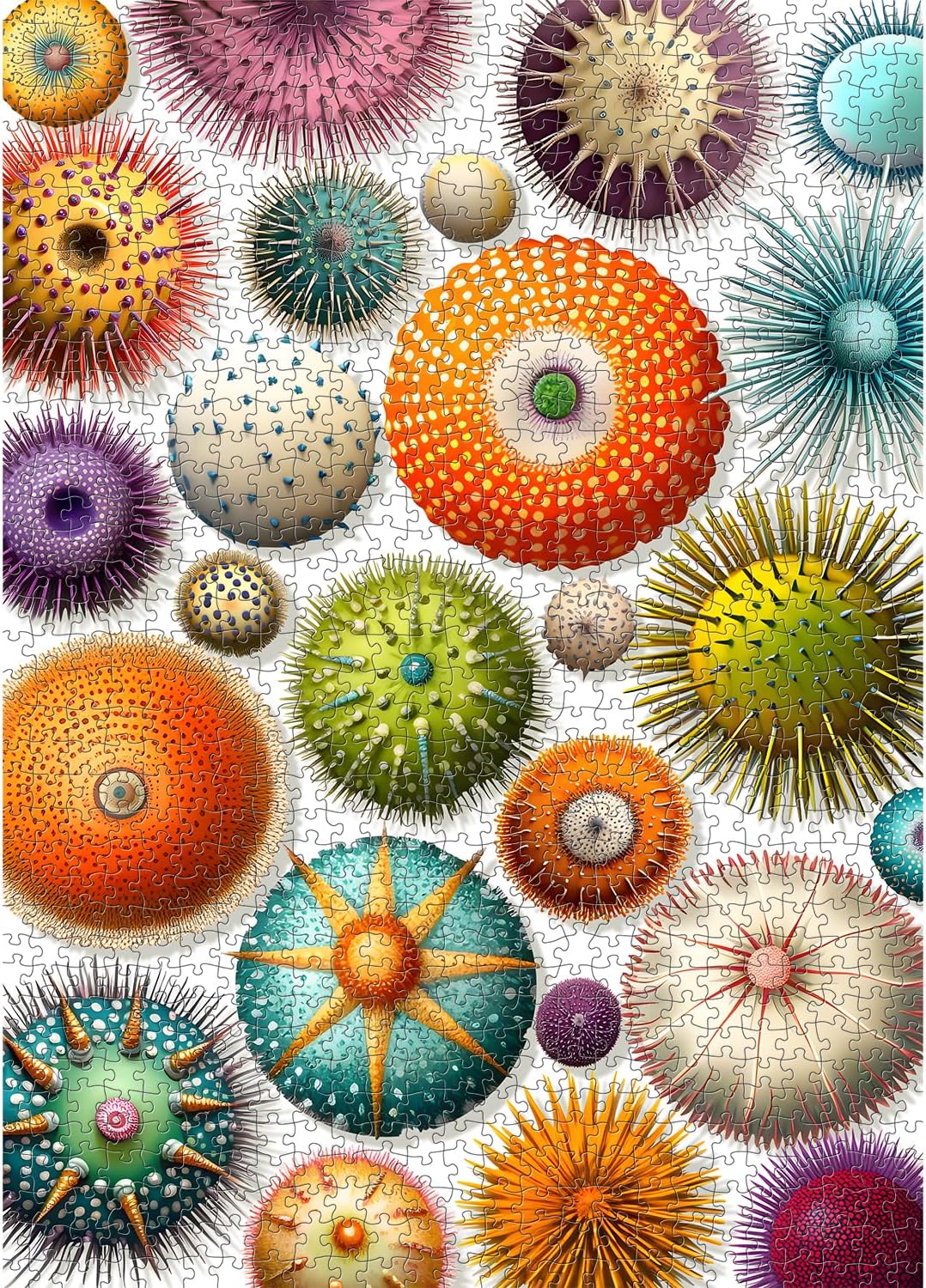 PICKFORU Colorful Sea Urchin Puzzles for Adults 1000 Pieces, Ocean Beach Puzzle, Challenging Puzzles for Adults, Nature Hard Jigsaw Puzzles