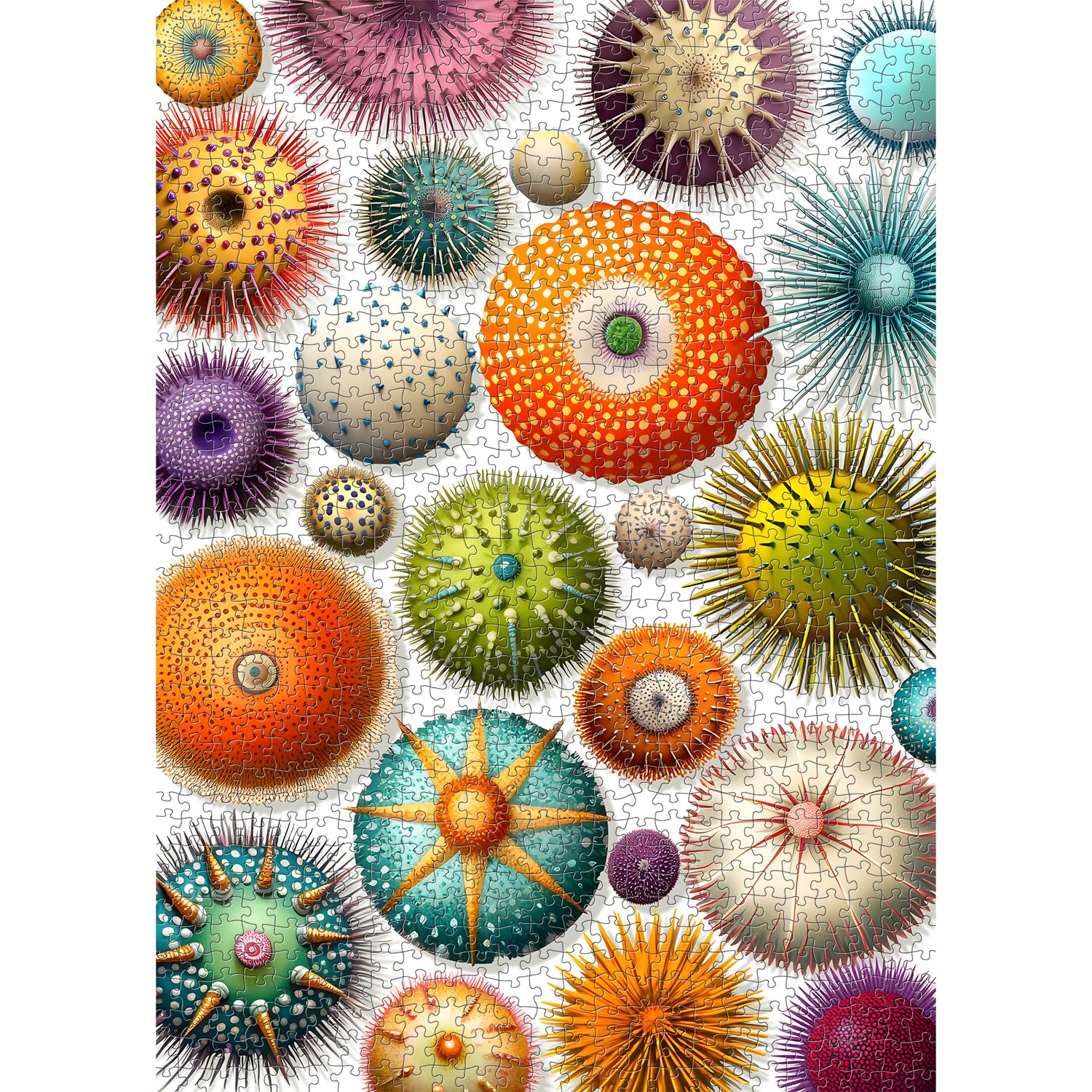 Colorful Sea Urchin Puzzles for Adults 1000 Pieces, Ocean Beach Puzzle, Challenging Puzzles for Adults, Nature Hard Jigsaw Puzzles