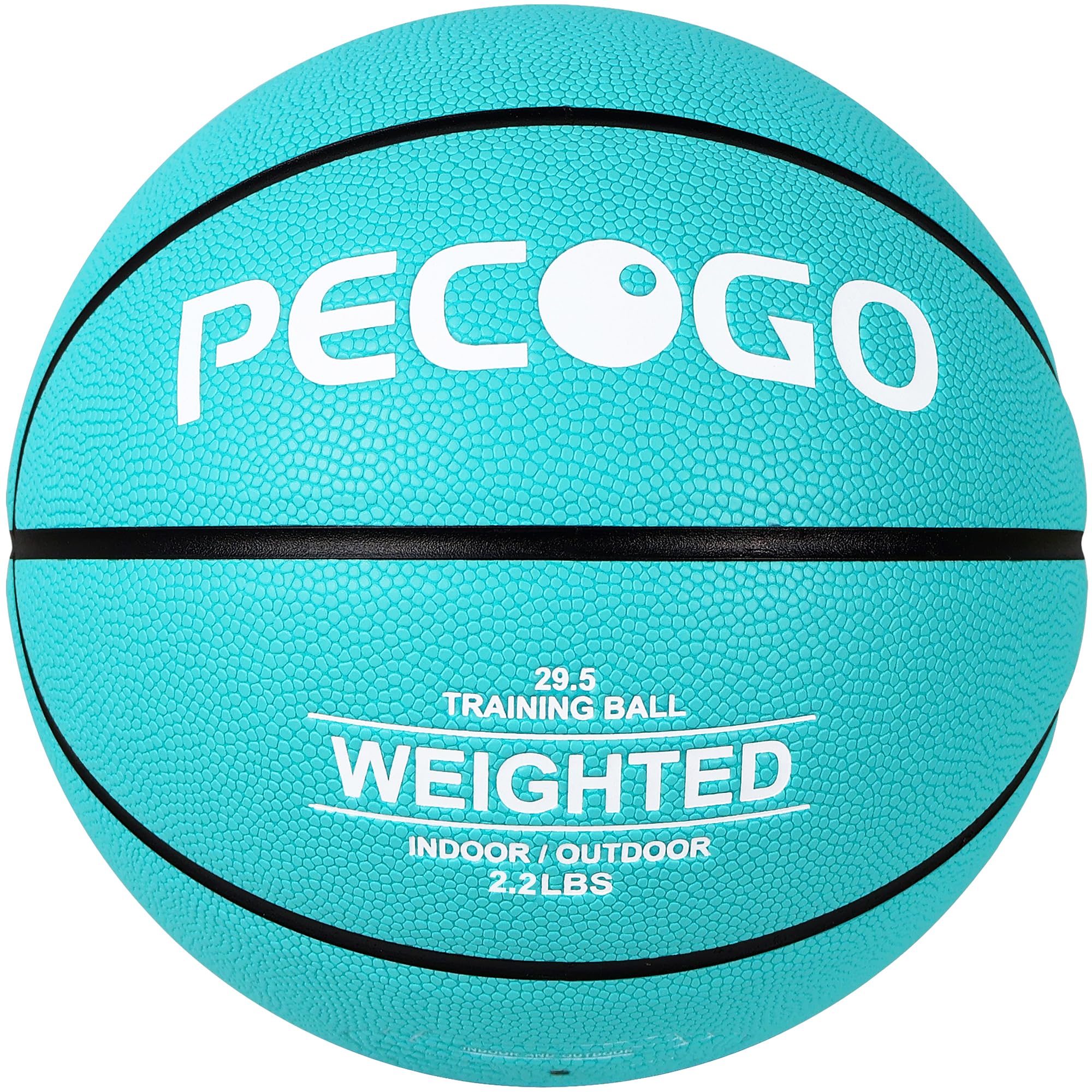 PECOGO Weighted Training Basketball 29.5" 2.2/3/3.3LBS Heavy Training Indoor Outdoor Basket Ball Hygroscopic for Improving Handling Dribbling Passing and Rebounding Skill(Blue) (2.2 LBS)