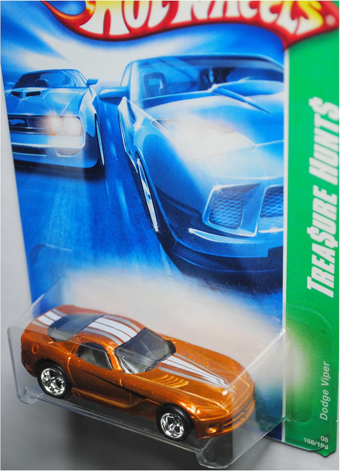 Hot Wheels 2008 168 Trea$ure Hunt$ Super Treasure Hunts # 8 of 12 Copper Dodge Viper with Real Rider Tires