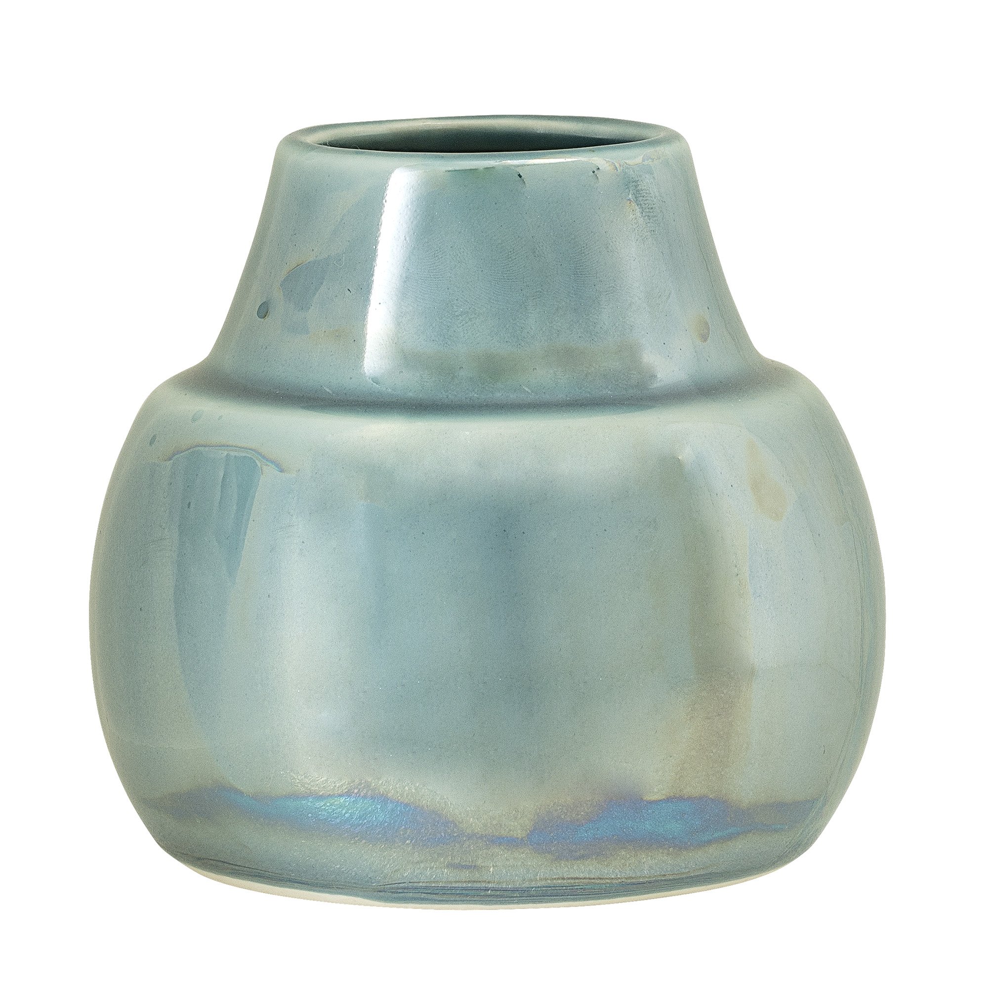 Vaso De Grés Bloomingville Com Pontos Elevados, Esmalte Rea  Jm
