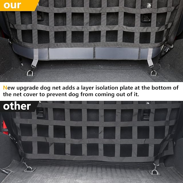Foto 4 de 8 de BESTAOO Pet Net - Barrera de malla de seguridad para perros para Jeep Wrangler JK JL de 2 puertas y 4 puertas…