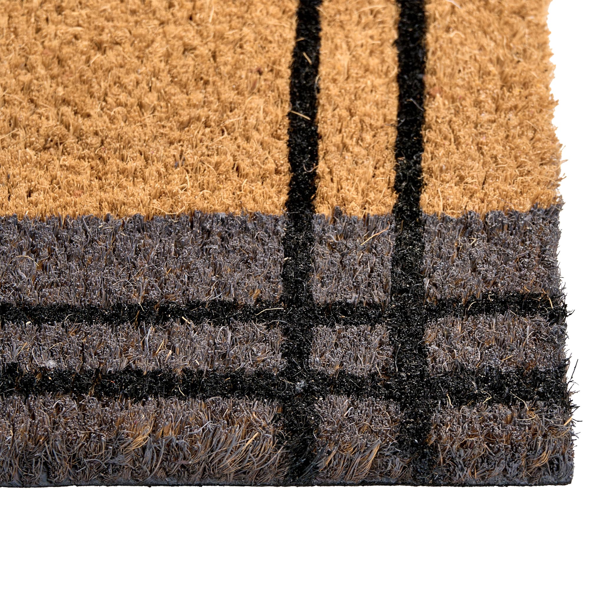 Beliani Paillasson en Fibre de Coco 60 x 90 cm Antidérapant Dessous en PVC Naturel Maragang