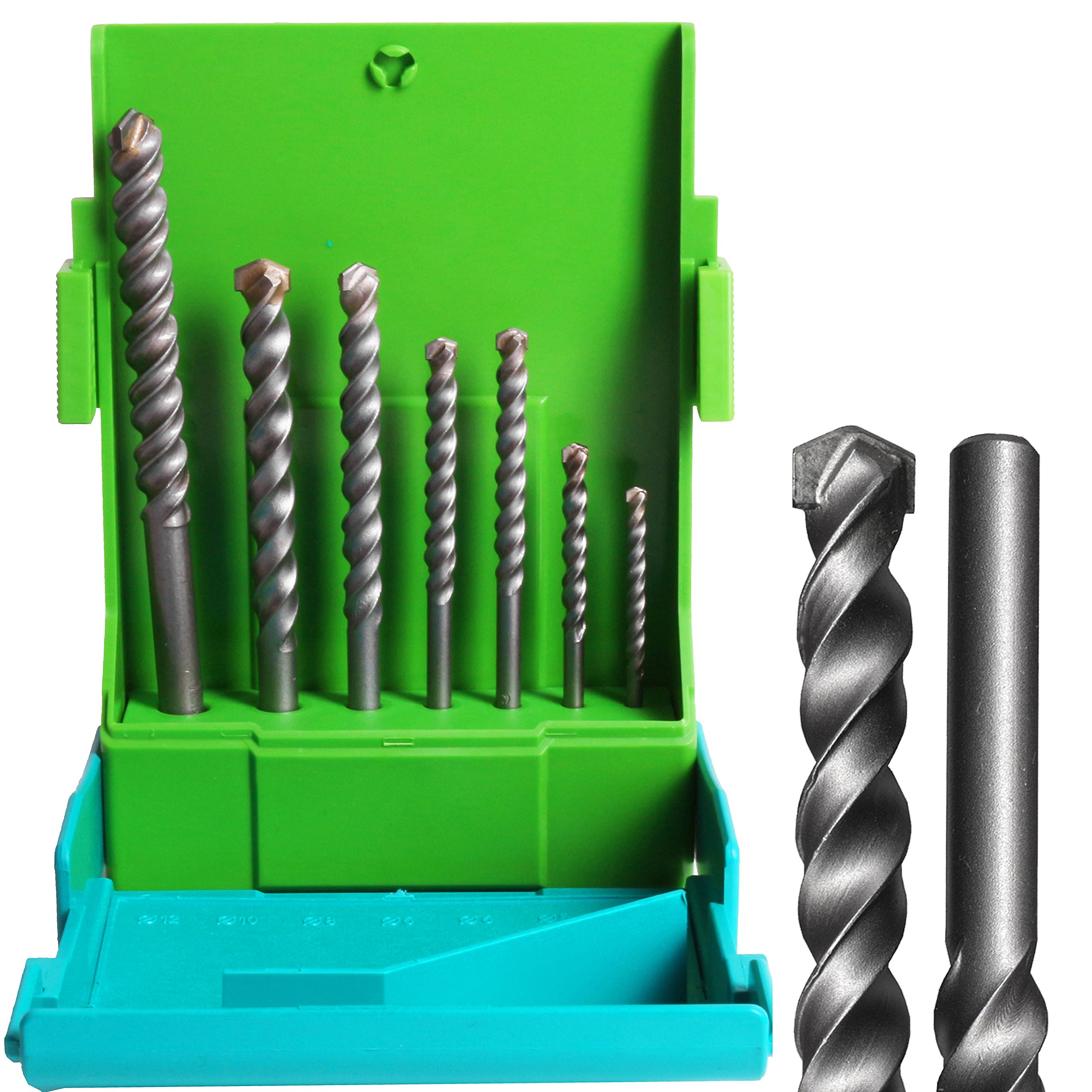 7Pc Professional Heller Prostone Masonry Drill Bit Set (4mm - 12mm)
