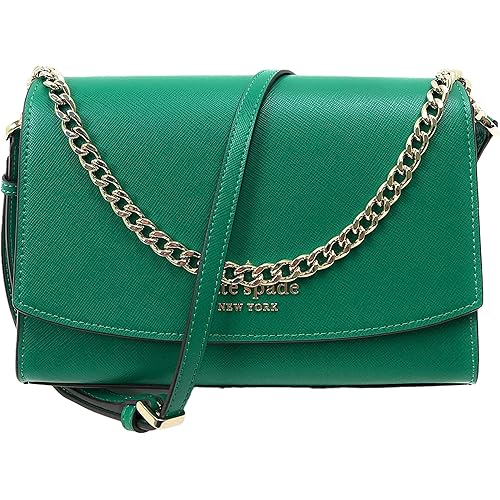 Kate Spade Carson Saffiano Leather Convertible Crossbody Bag (Winter Green)