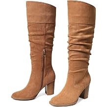 MeiLuSi Suede Fall Boots for Women 2026 Knee High Tall Boots Winter Slouch