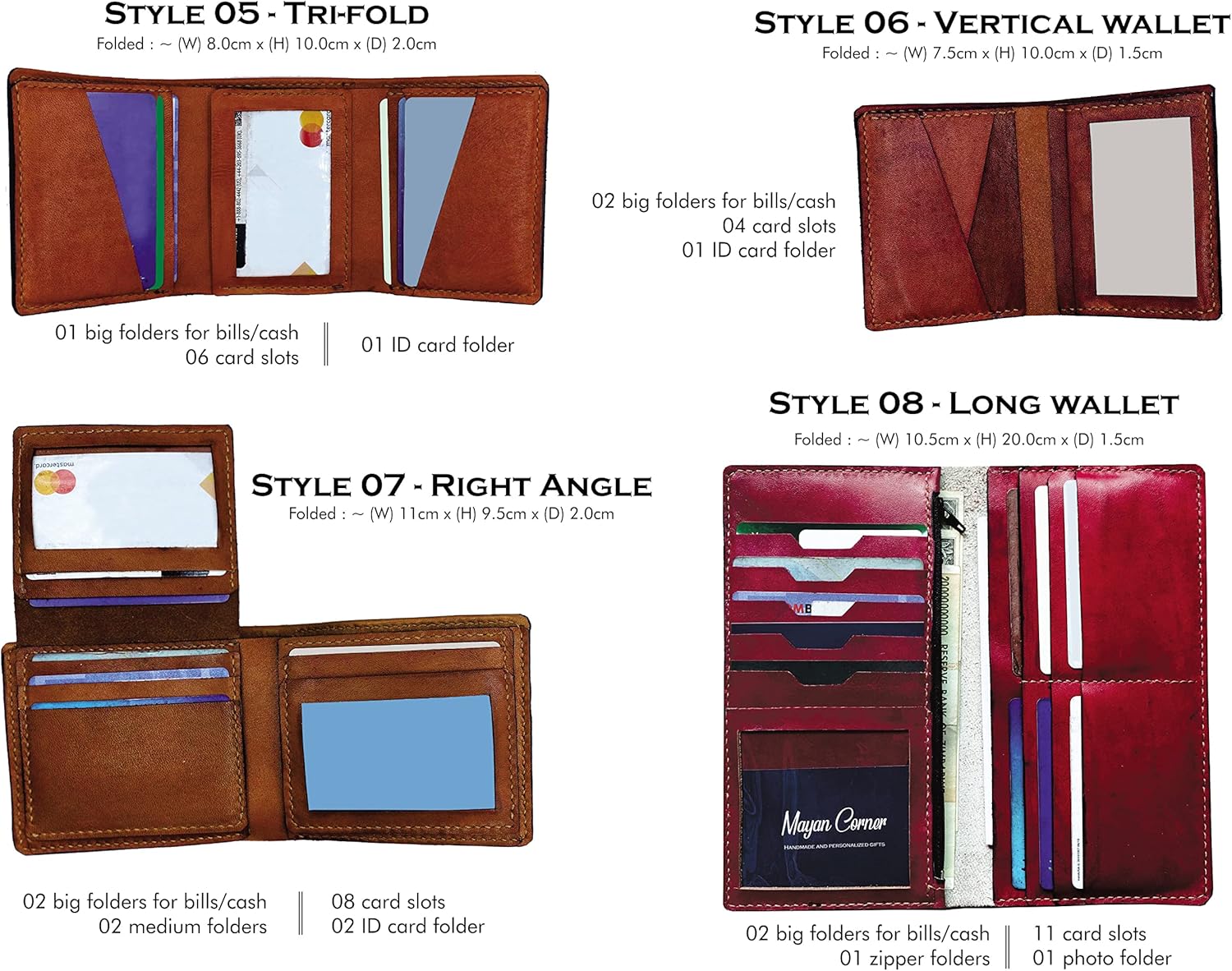 Unik4art - Personalized leather men's wallet, Animal skeleton fish engraving men's wallet, gift for men