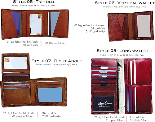 Miniatura 7 de Mayan Corner - Cartera de hombre con patrón animal, billetera de cuero de elefante personalizada para él, regalo de Navidad para hombres