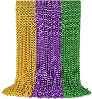Vista 51 de YAXINRUI 30 piezas cuentas de Mardi Gras, collares de cuentas para fiesta de Mardi Gras, Navidad, San Patricio, regalos de fiesta, accesorios de 10