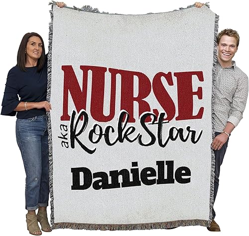 Miniatura 10 de Pure Country Weavers Manta con texto en inglés "I Dedicate My Life", diseño de línea roja para enfermera, profesional médico, manta de regalo para