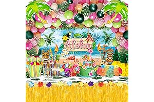 Decoración de fiesta hawaiana de 161 piezas para decoración de verano