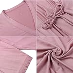 Samring Robe for Women Kimono Robes Soft Bamboo Sleepwear Short Knit Bathrobe Ladies Loungewear S-XXL