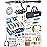 PLUSINNO Telescopic Fishing Rod and Reel Combo with 373PCS Tackle Box, Collapsible Rod and Lures Box, Travel Fish Pole Starter Kit, Fishing Accessories Gear Tackle Lure Kit Gifts for Men Bass Trout