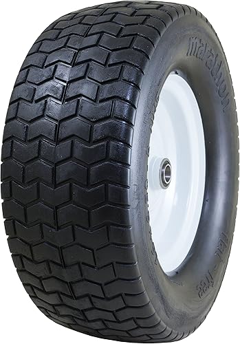 Marathon Neumático plano libre de 16x6.50-8" en la rueda, cubo de 3", bujes de 34"