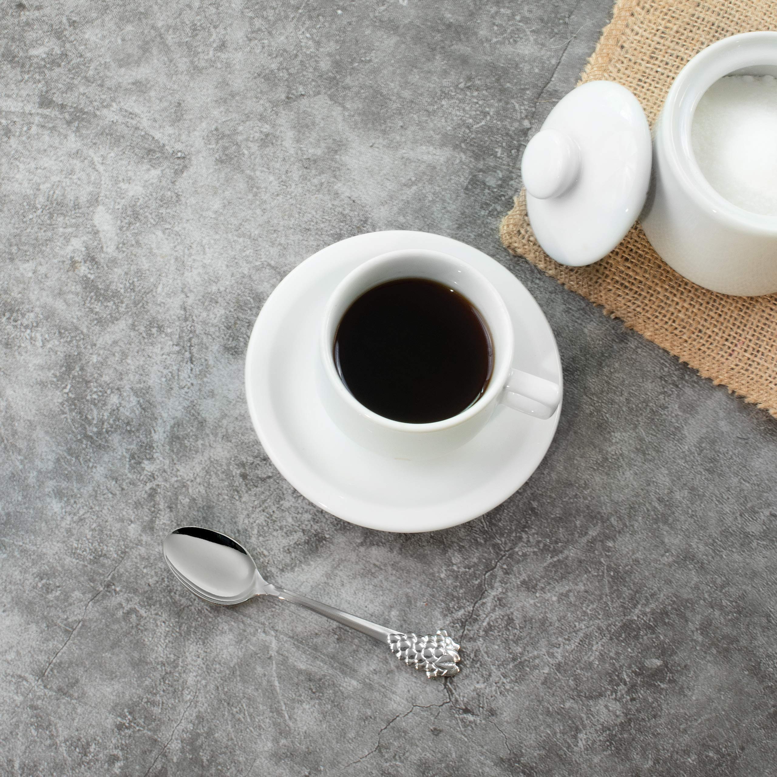 Fino DS-9/12, Stainless Steel, Demi Spoon Set, Grape Design, Set of 12