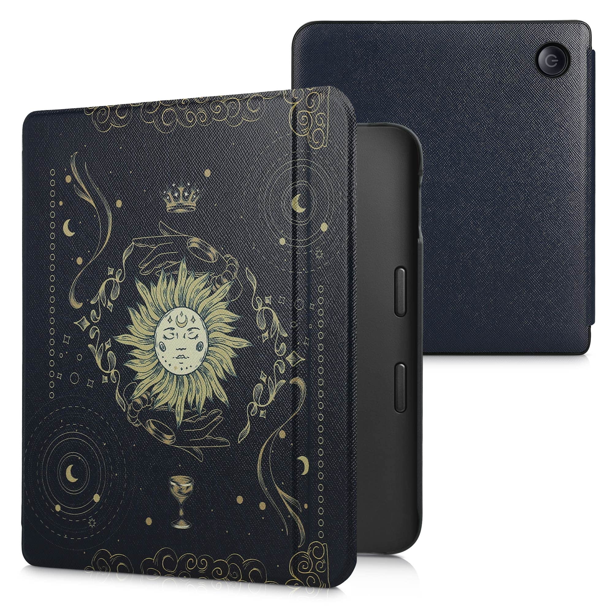 carte de tarot bleu foncé-jaune-noir