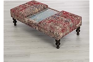 Ottoman Coffee Table with Turkish Tiles: Sophisticated Style and Comfort