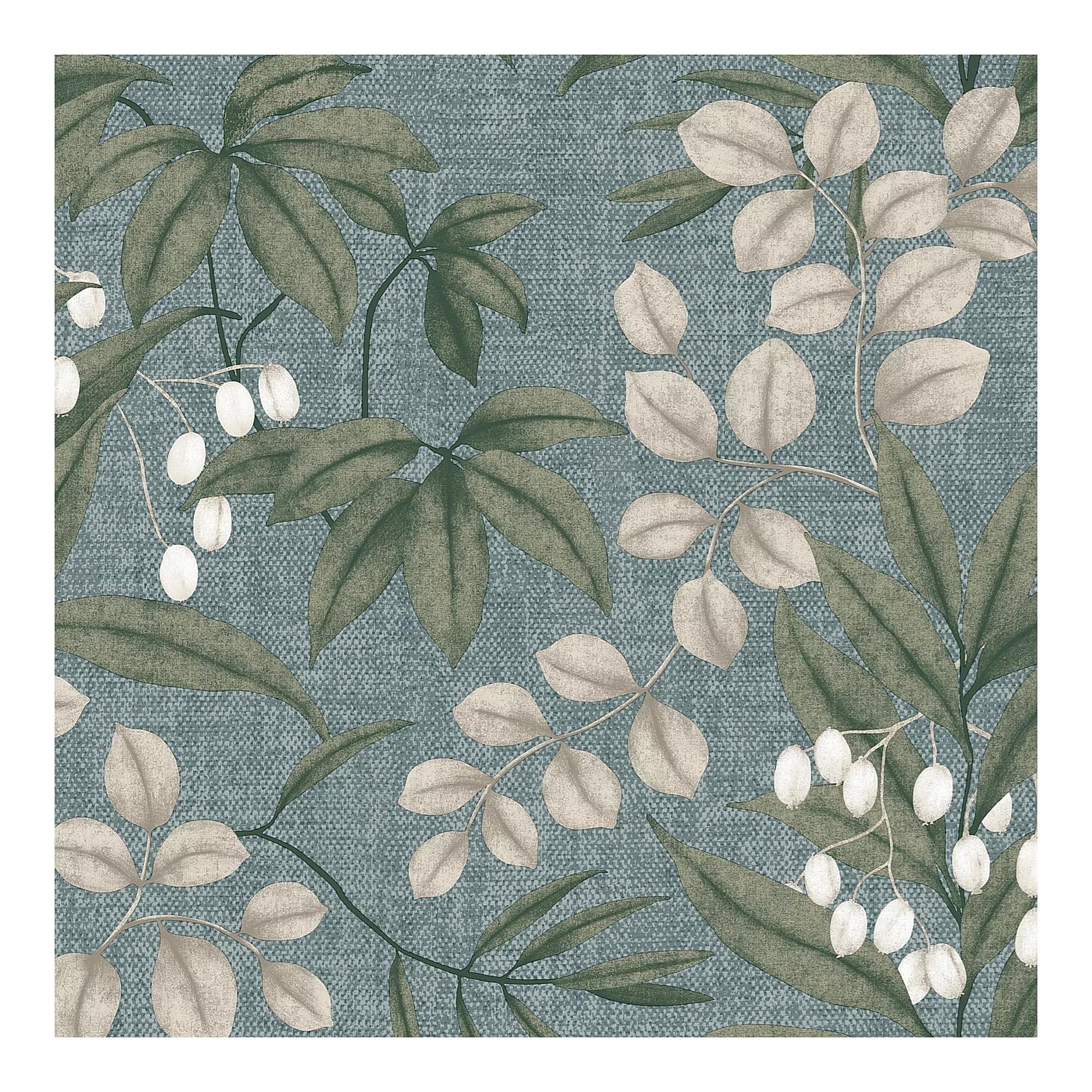 Superfresco Easy Persephone Duck Egg Blue Floral Wallpaper | Paste The Wall | White Floral | Eco-Friendly