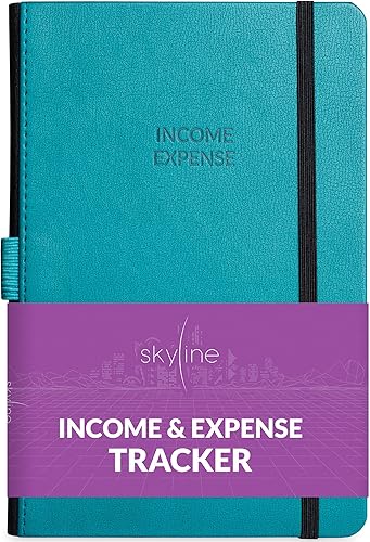 Skyline Cuaderno de seguimiento de ingresos y gastos, libro de contabilidad para contabilidad, libro de contabilidad y libro de registro de