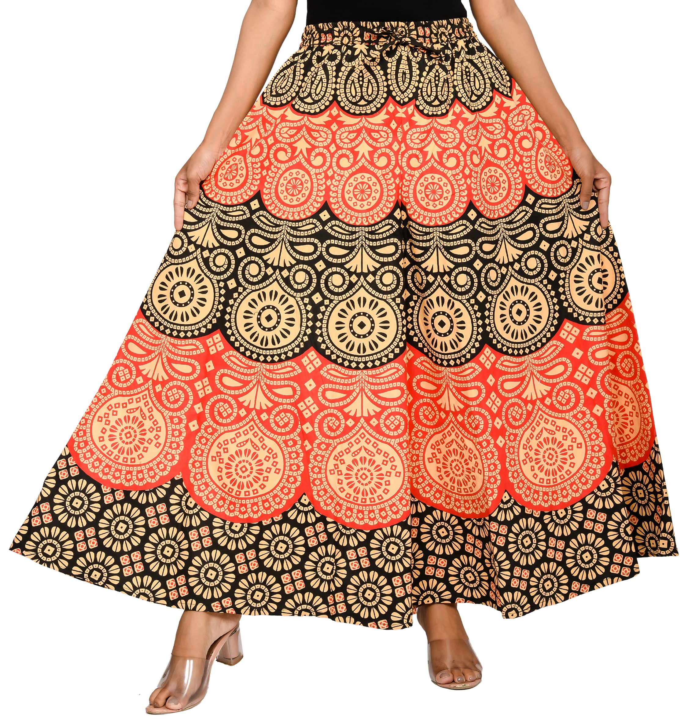 SAMJHICotton Long Palazzo Pant for Women, FreeSize