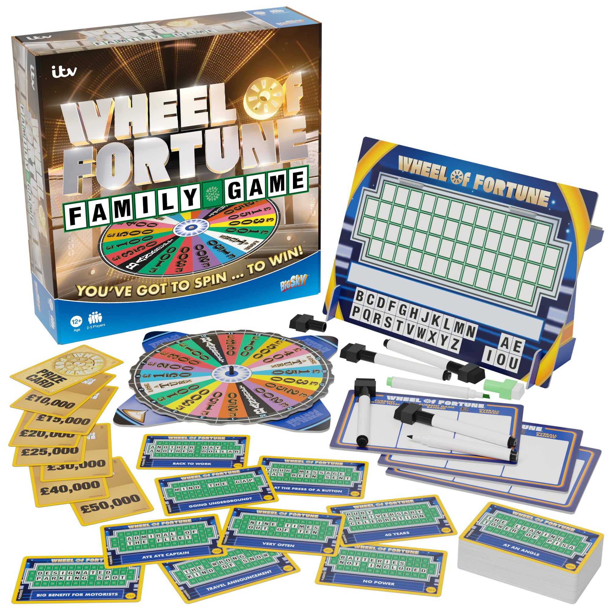 Wheel of Fortune Official Family Board Game | Spin, Solve, and Win