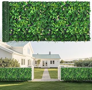 fanado Artificial Grass Wall Panels 40"x120"(33.3 sqft), Hedge Green Wall Decor Backdrop,UV-Anti Fake Greenery Plant Boxwood Panels for Privacy Fence Screen Outdoor Indoor Wedding Garden Backyard