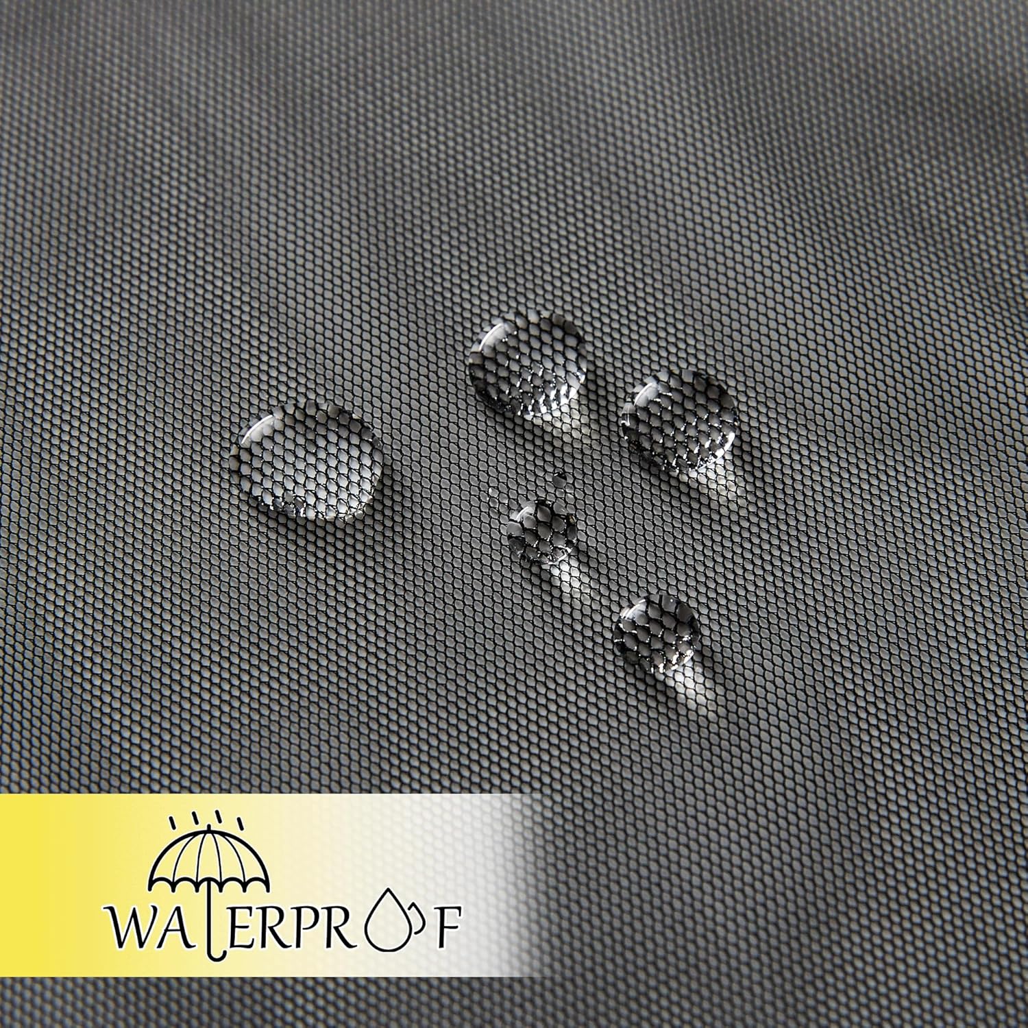 NICETOWN 2 Panels Mosquito Shield Mesh Screen for Patio, Rod Pocket Outdoor Privacy Mosquito Net Curtains Breathable Sheer Drapes with Length Adjustable for Balcony/Gazebo, W118 x L84, Black