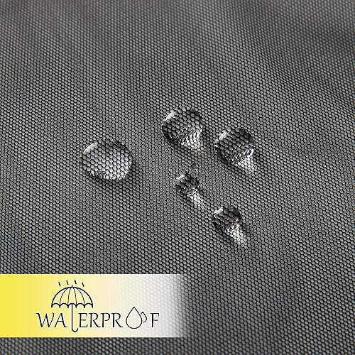 Miniatura 5 de NICETOWN 2 paneles de cortinas de mosquito negras para exteriores, impermeables, con bolsillo para barra, malla aireada, cortinas transparentes de