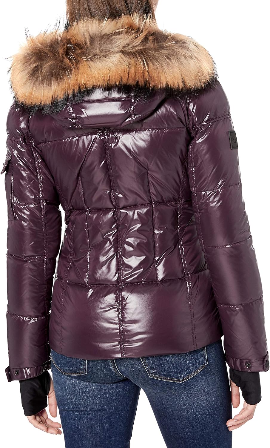 Down Puffer Jacket with Real Fur Hood 
