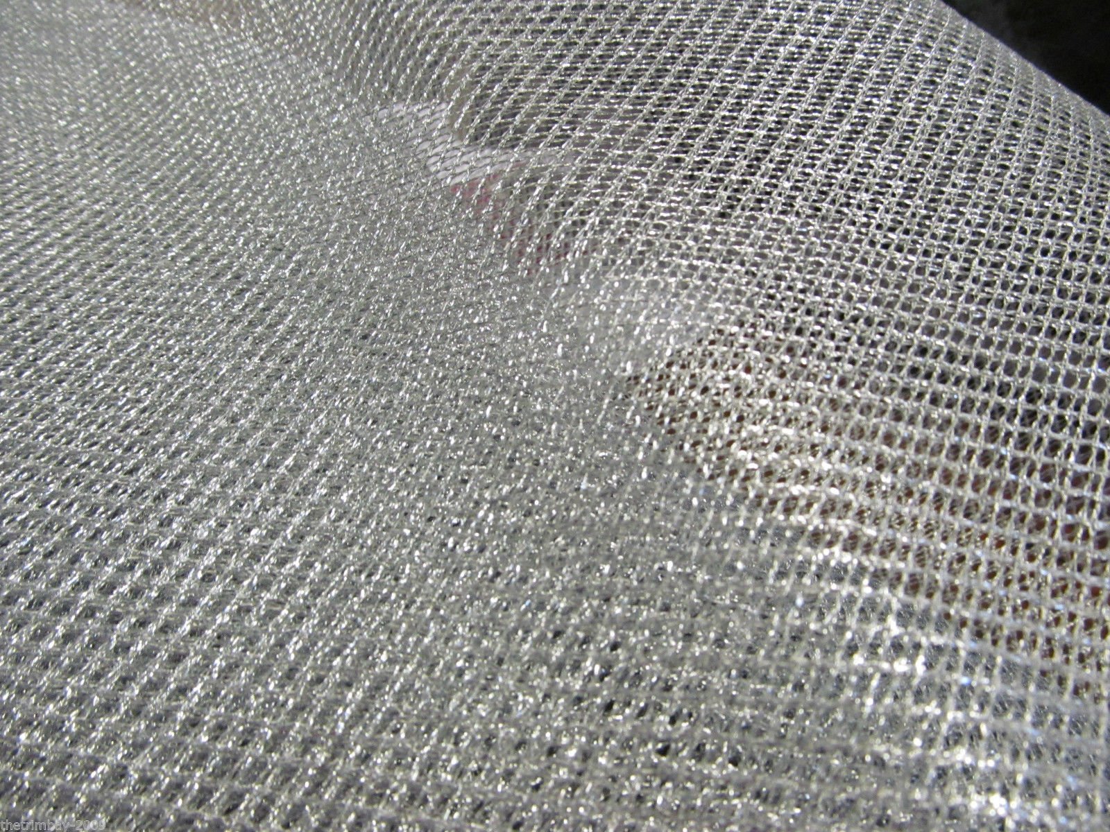 Silver Metallic Mesh Net Fabric -150 cm Wide £4.99 metre