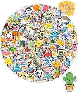 100 Pcs Cute Neon Stickers Pack - Waterproof Vinyl Stickers For Kids, Laptop, Water Bottle, Scrapbook