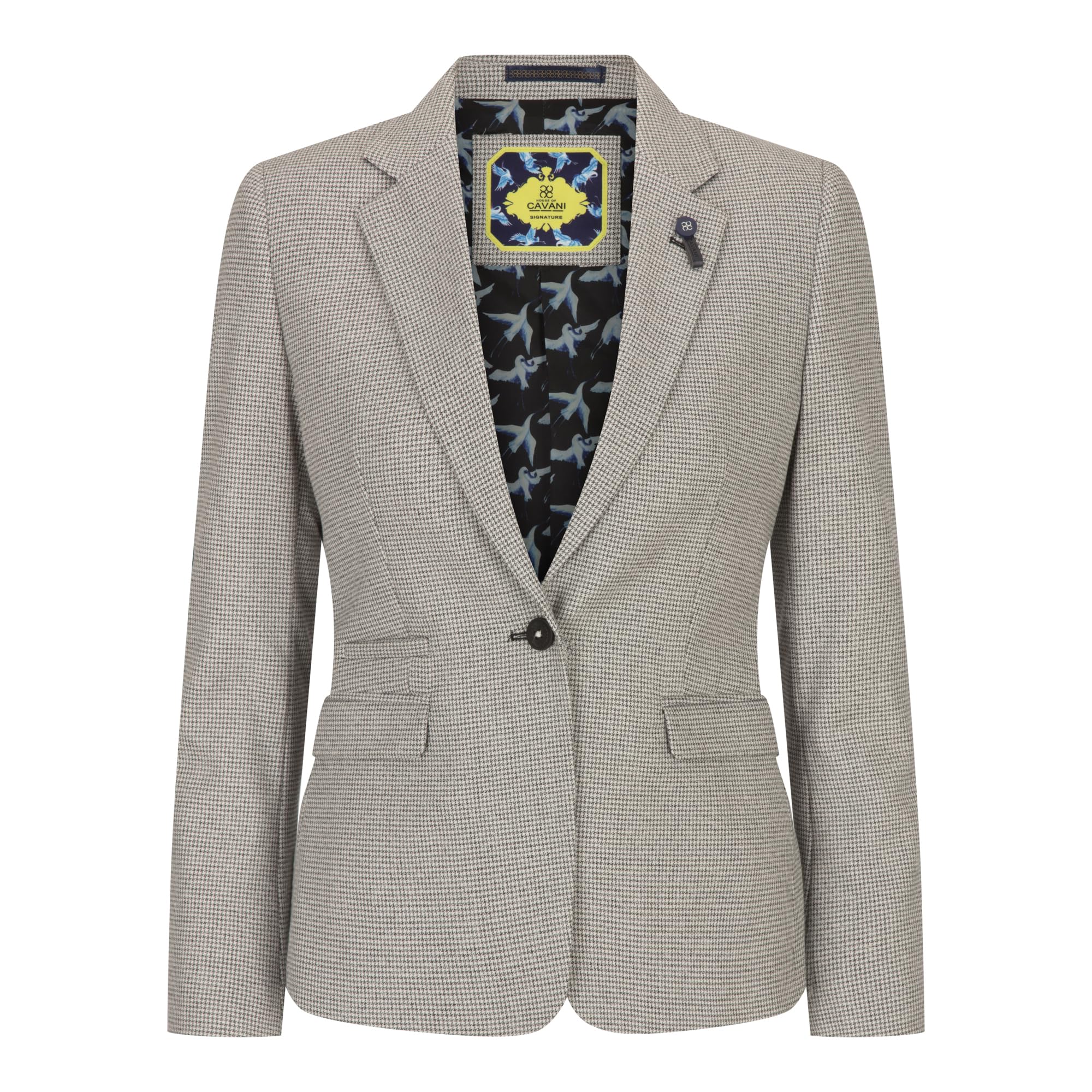 Infinity Leather Women's Beige Tweed Tailored Fit Wool Blend Blazer In | : Size 8