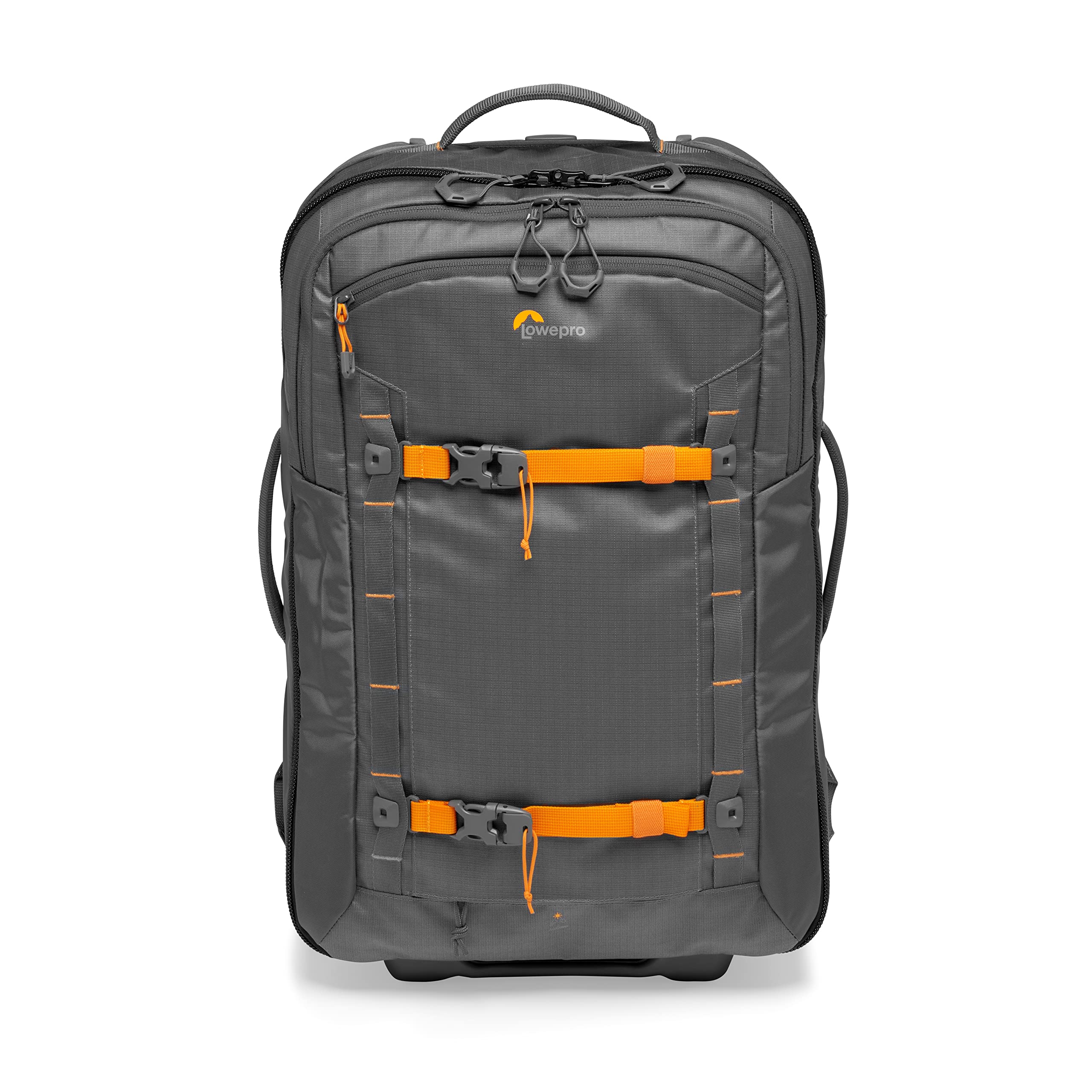 Lowepro Whistler RL 400 AW II, Maleta con Ruedas Fotográfica con Tejido Reciclado, Ruedas Resistentes, Todos los Clima, Cámara Profesional, Espacio para Portátil de 15", Cámara Mirrorless/DSLR, Gris