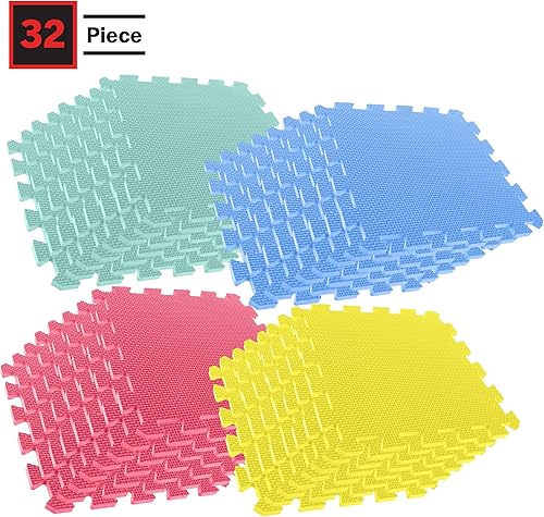 Miniatura 4 de Stalwart Azulejos de colchón de espuma relleno de espuma de eva entrelazado por pisos blandos para hacer ejercicio yoga acampar niños bebés sala de