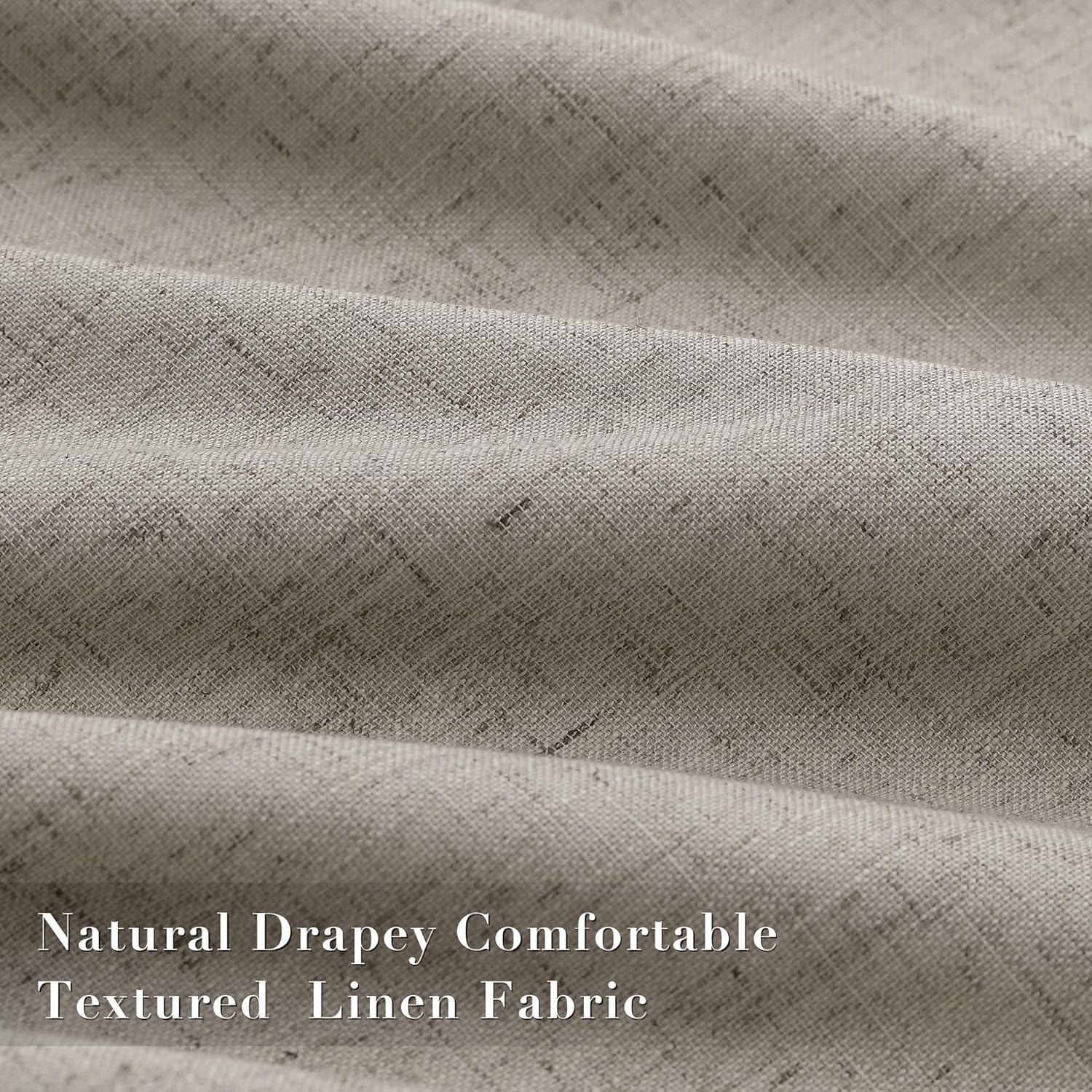 Joywell Dark Apricot Linen 100% Blackout Curtains 108 Inches Long,Pinch Pleated Back Tab Drapes with Hooks Light Blocking Thermal Insulated for Bedroom Living Room,W40 x L108,2 Panels