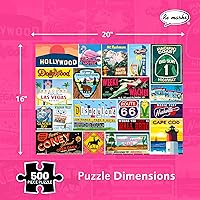 Vista 3 de Re-marks Road Trip Vintage Signs Rompecabezas de 500 piezas para todas las edades