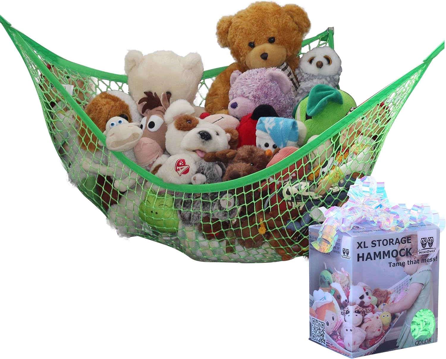 MiniOwls Forest Toy Storage Hammock XLarge Organizer for soft stuffed