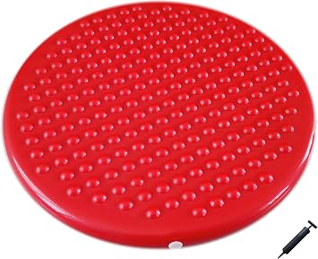 AppleRound Jr. Inflatable Seat Cushion with Pump, 31cm/12in Diameter, Sensory Wiggle Seat for Kids