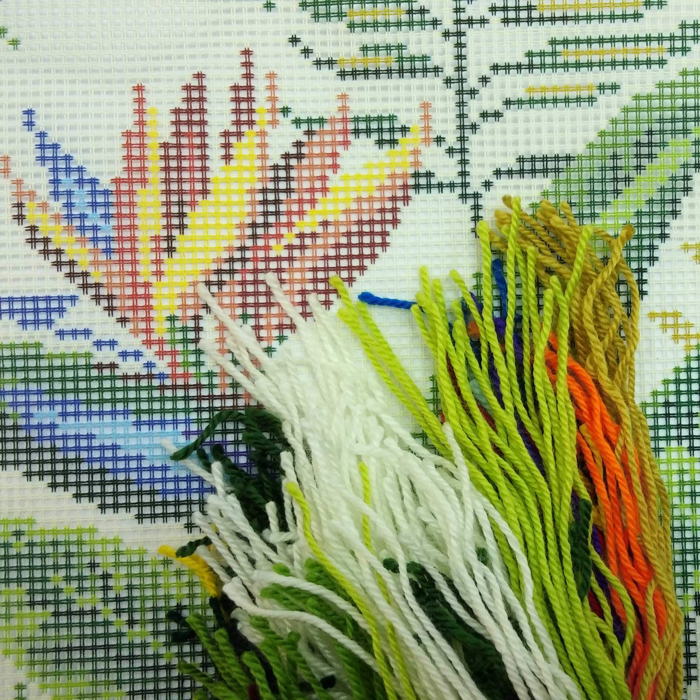 Brvsk Rose Wreath. Staped Cross-Stitch Kit W/Printed Tapestry Canvas