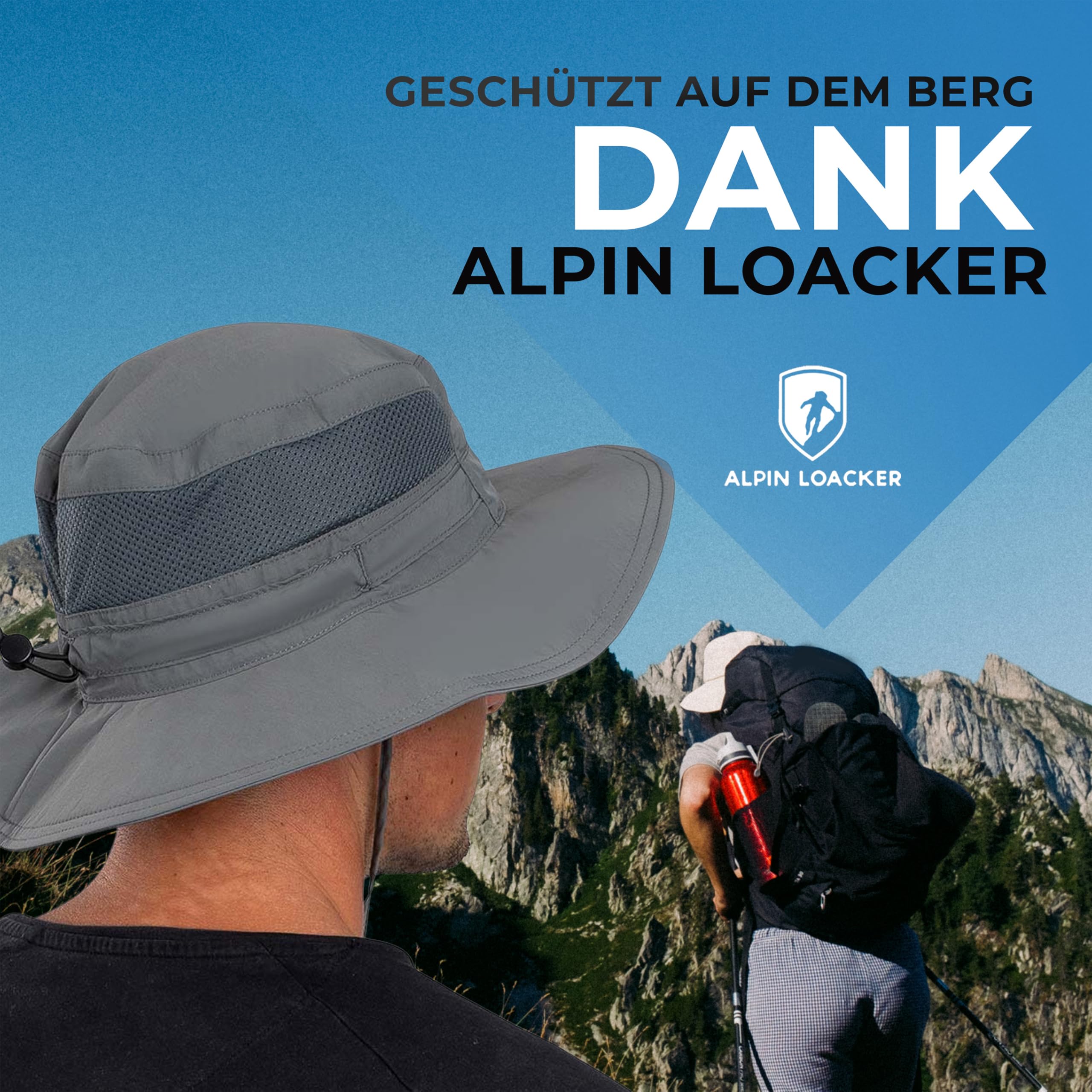 ALPIN LOACKER Regenhut wasserdicht & Leichter Sonnenhut I Atmungsaktiver Outdoor Hut für Herren & Damen I Nachhaltiger Wanderhut aus recycelten Materialien I Anglerhut perfekt für Camping & Trekking