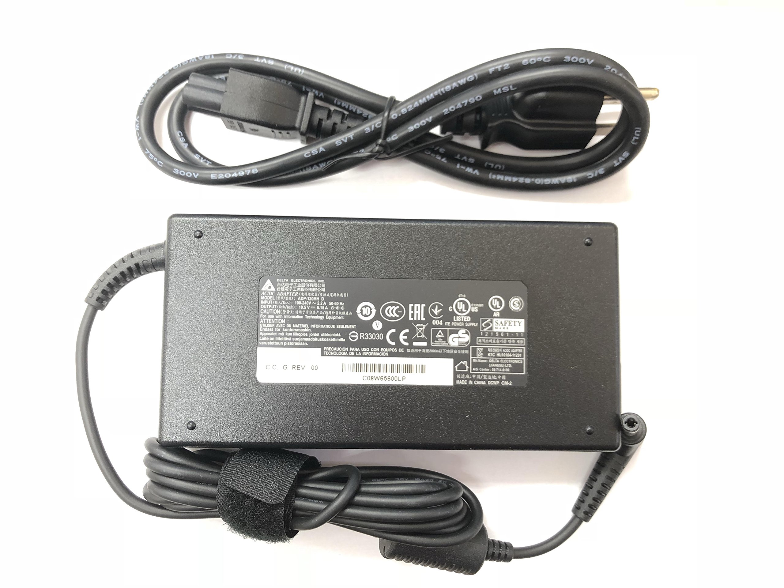 DELTA ADP-120MH D 120W Slim Replacement AC Adapter"PowerSupply"Cord/Charger fit models:MSI GX600, MS