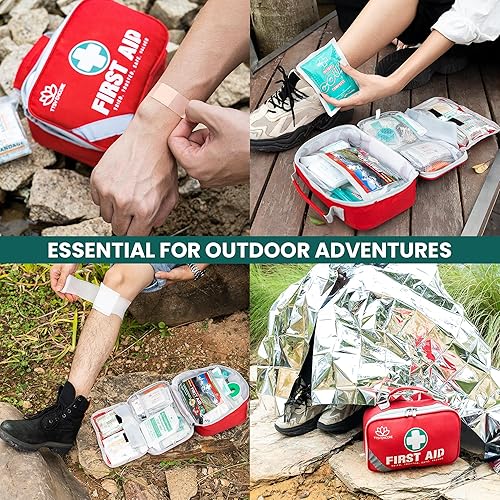 Miniatura 7 de El kit de primeros auxilios de 258 piezas es versátil, ideal para el hogar, oficina, camping, viajes, senderismo y situaciones de emergencia.