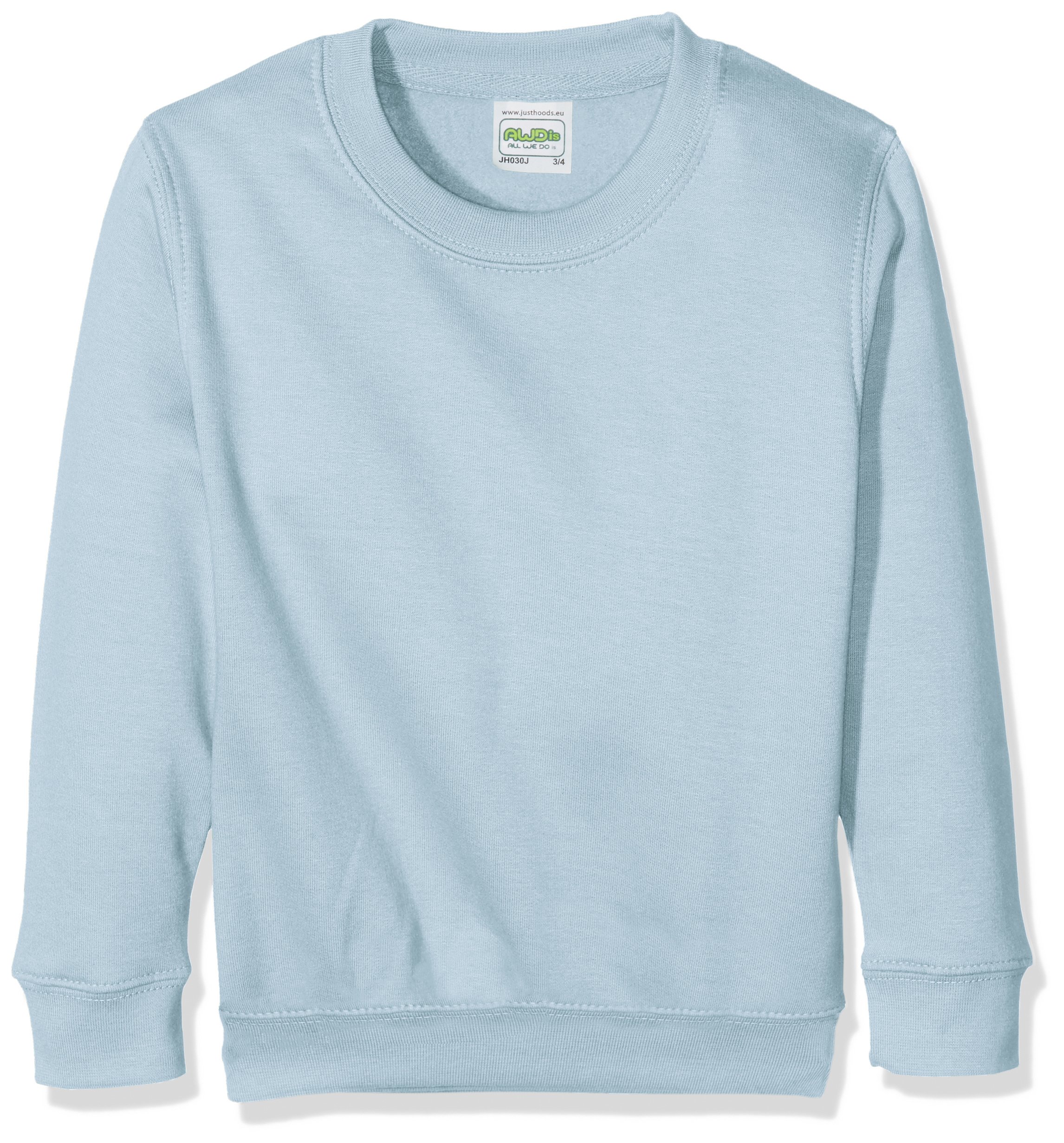 AWDis Boy's Kids Sweatshirt , Blue (Sky Blue), Large