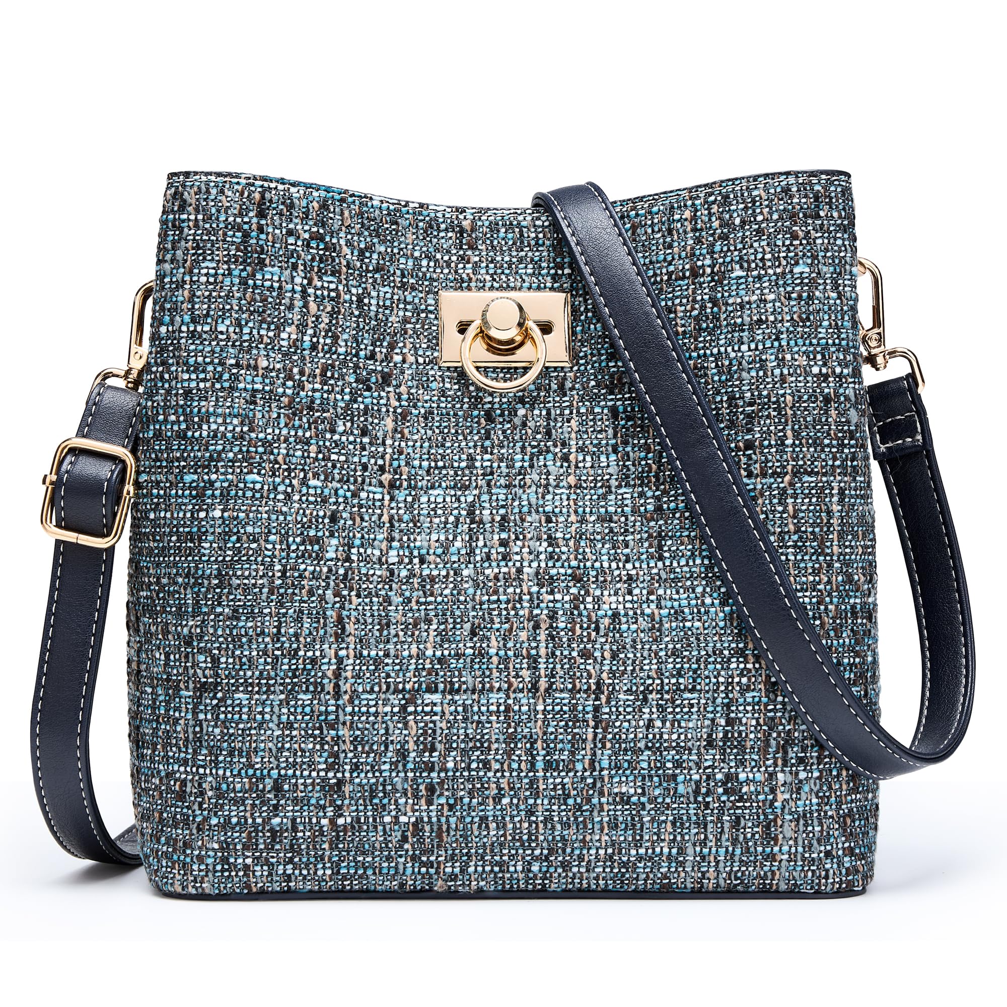KALIDI FANCY FOREST Kleine Umhängetasche Damen, Leder Crossbody Bag Damen, Stylische Handtasche mit Verstellbarem Gurt