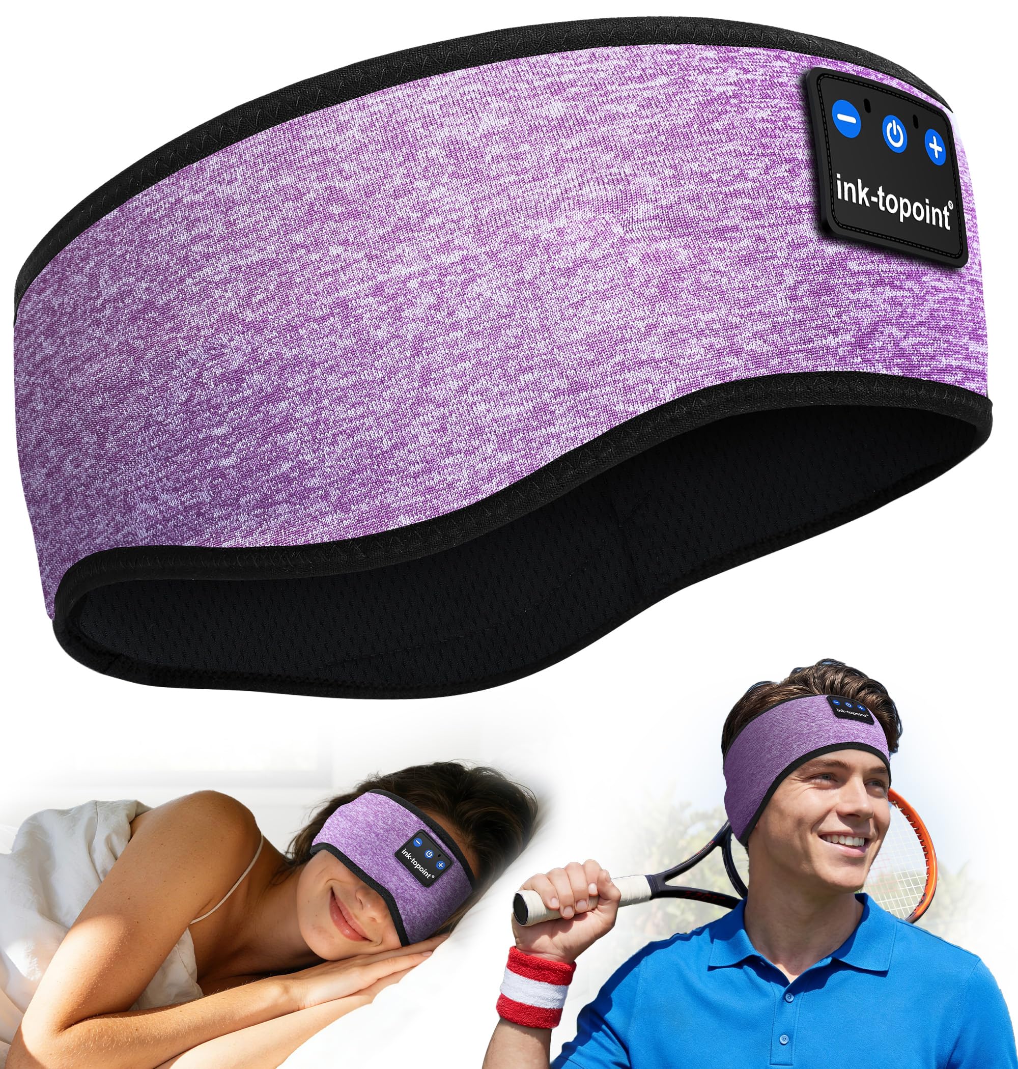 Schlafkopfhörer Bluetooth,Schlaf Kopfhörer Stirnband Bluetooth 5.4 Kopfhörer Geschenk für Männer/Frauen mit Ultradünnen HD Stereo Lautsprecher für Sport,Schlafen,Reisen,Meditation,Entspannen