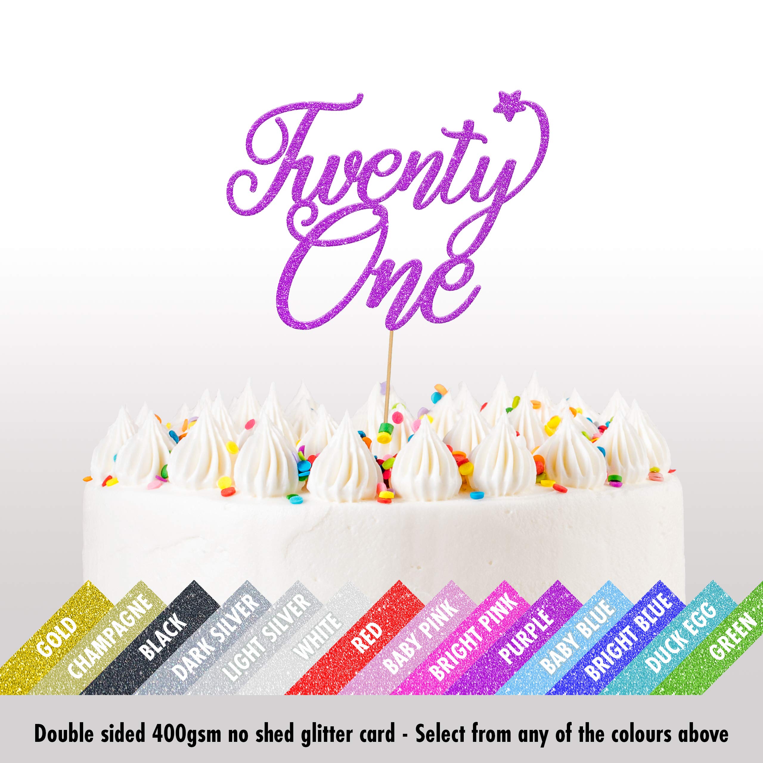 GlamRays Decorazione Torta di 60° Anniversario Argento Glitter, Idee per Decorazioni di Festa di Anniversario, qualità Premium, Glitter Robusto su Entrambi i Lati