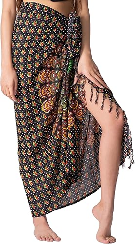 B BANGKOK PANTS Falda bohemia para mujer, pareo, maxi faldas con lazo en la cintura para cubrir la playa