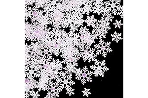800 Pcs White Christmas Snowflakes Confetti Decorations