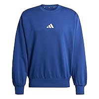 Adidas Homme Essentials FEELCOZY Fleece Sweatshirt, Dark Blue/White