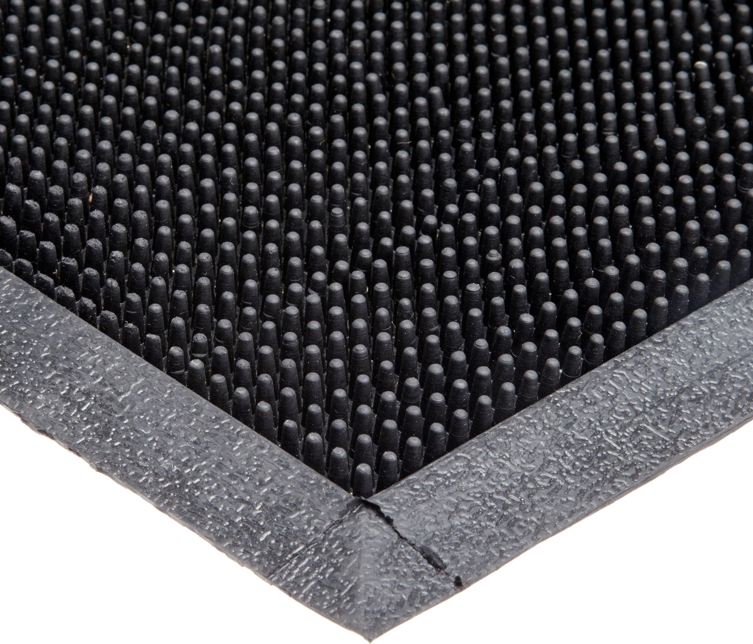 Durable Corporation-396S3672 Heavy Duty Rubber Fingertip Outdoor Entrance Mat, 36" x 72", Black